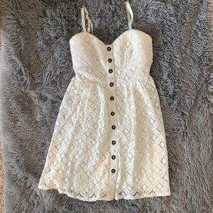 Wet Seal lined Eyelet dress with satin straps  XS